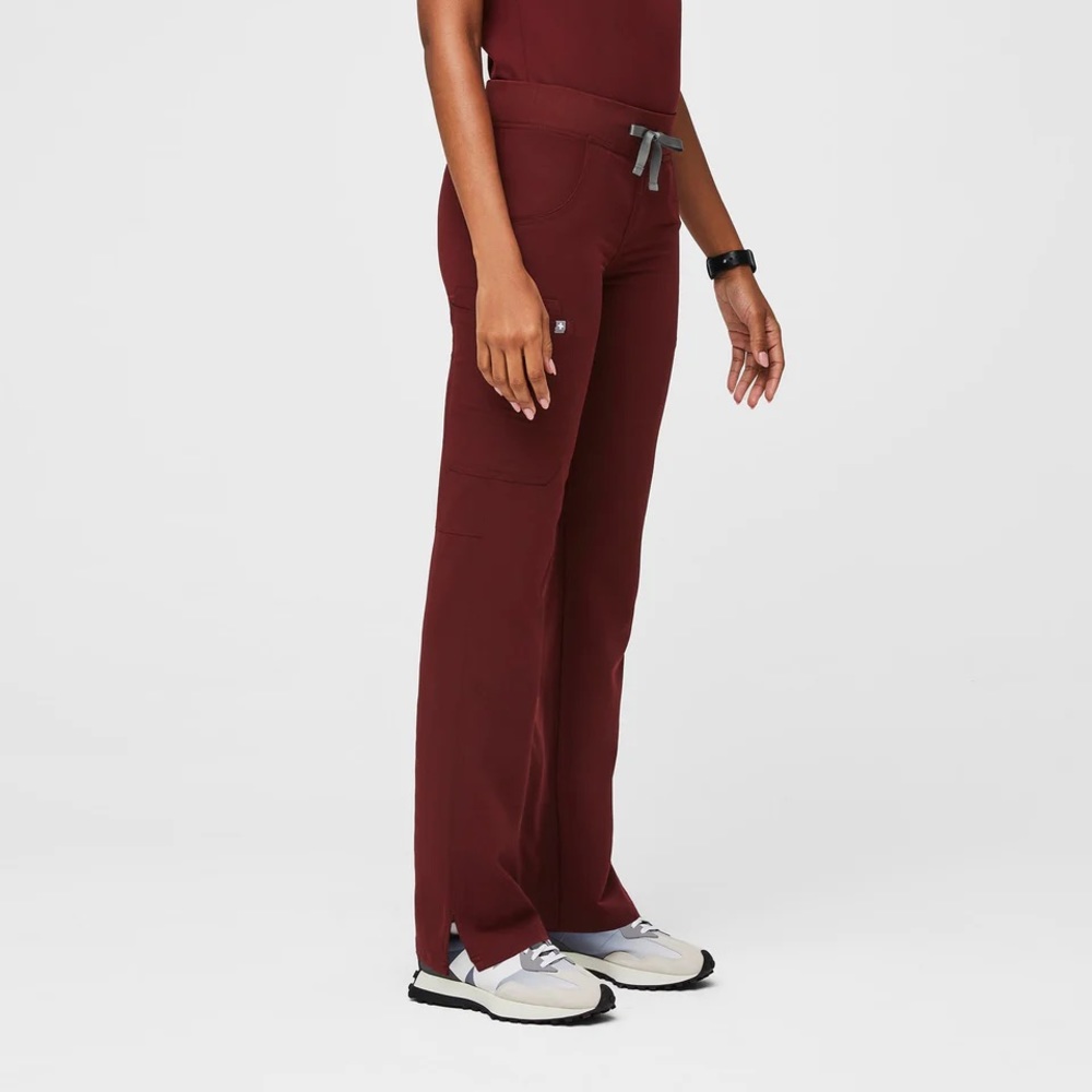 FIGS Women's Maroon Kade Cargo Scrub Pants